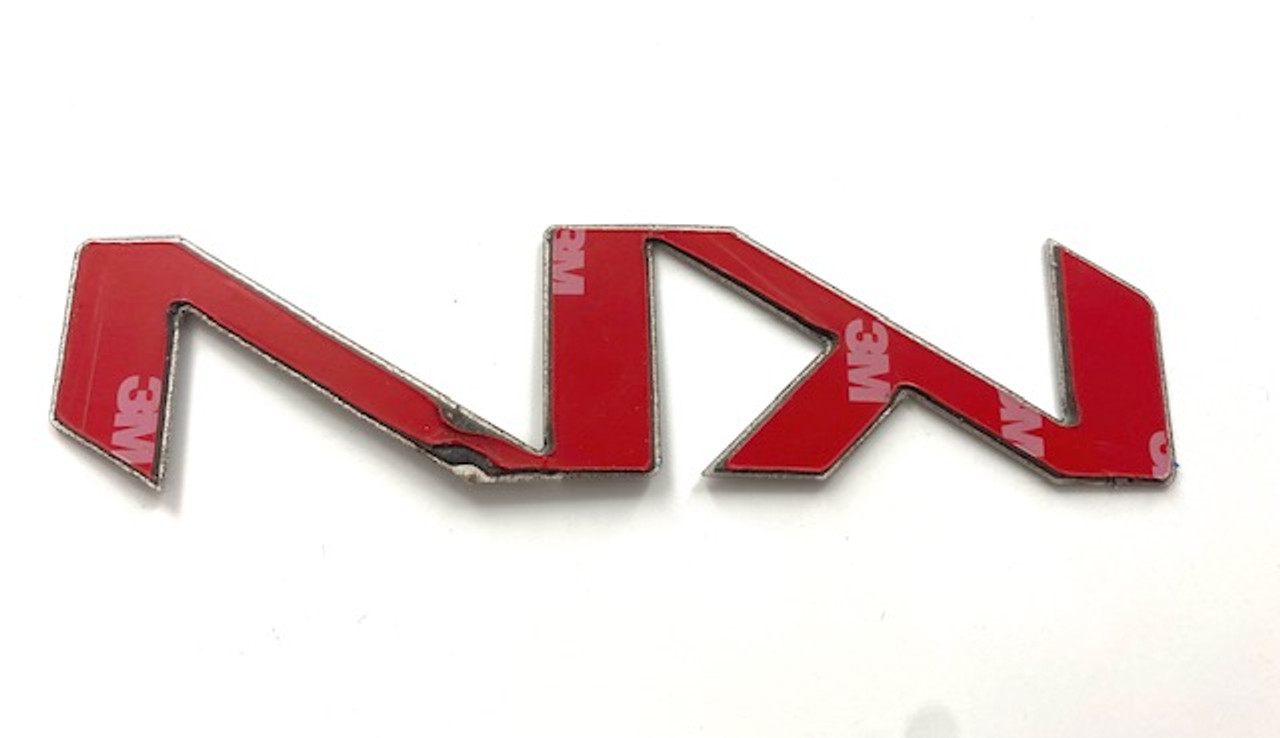 Black Brushed Steel NEW LOGO Emblem Badge (Overlay or Full Replacement) 