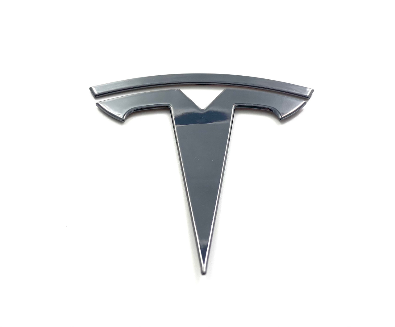 Model 3 black chrome t badge thin profile 