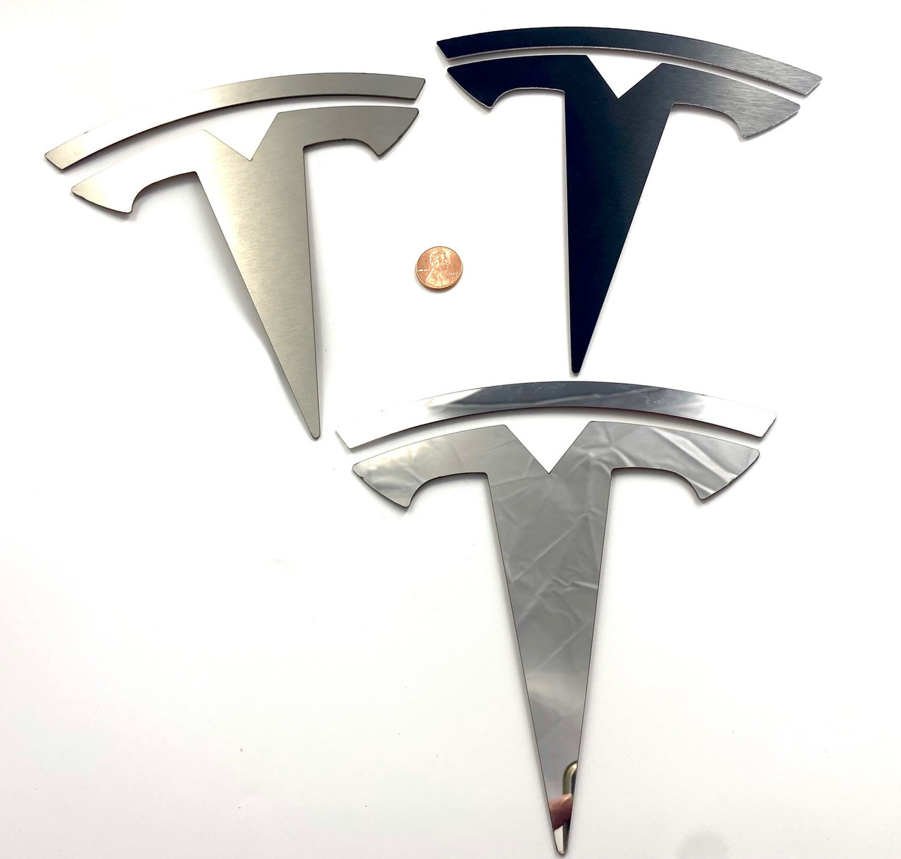 *NEW* Stainless Steel "T" Badges for Tesla Cybertruck (3 Colors) 