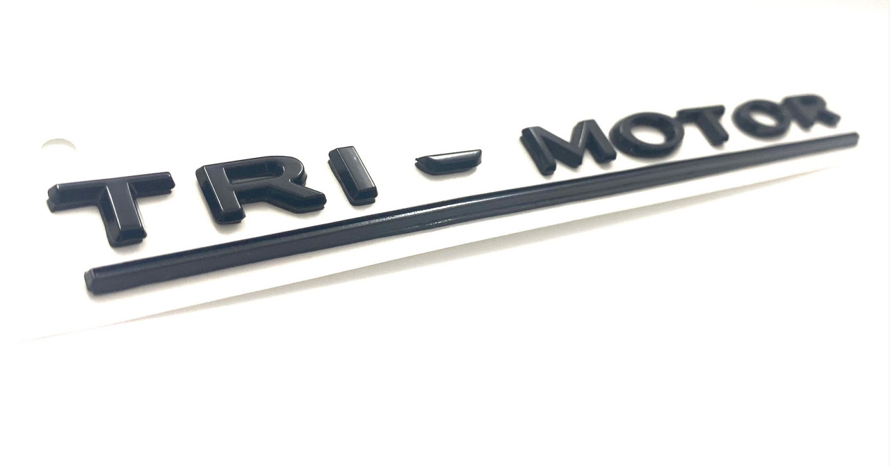 "TRI-MOTOR" Emblem for Tesla Models (Various Colors) 