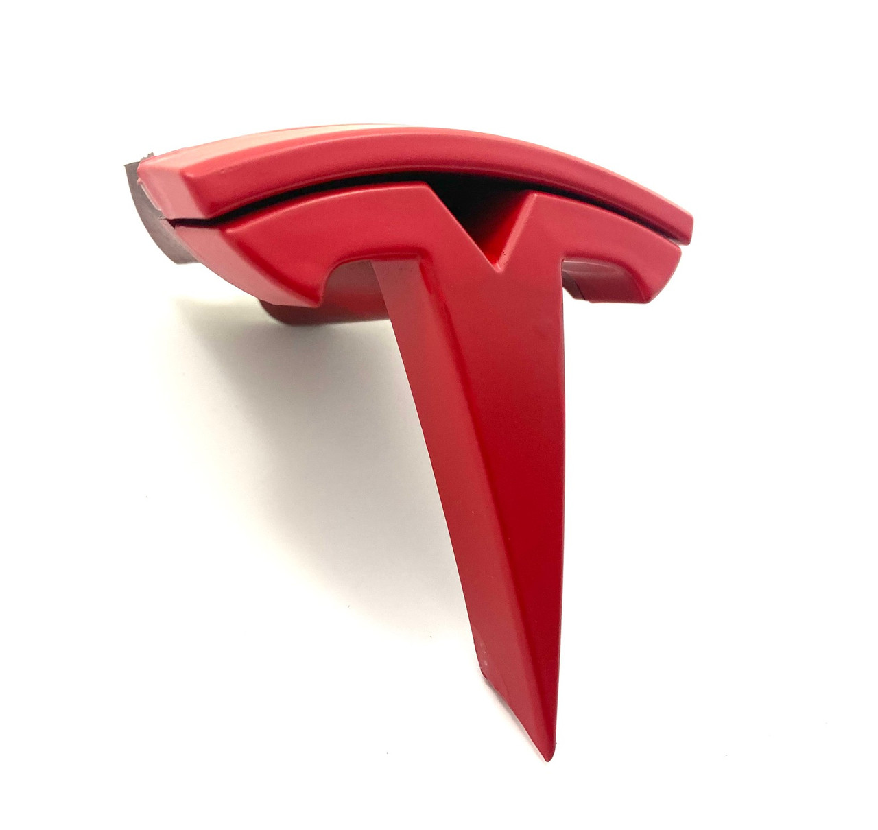 Matte Red Tesla Model X S Front Assembly "T" Emblem Badge Logo