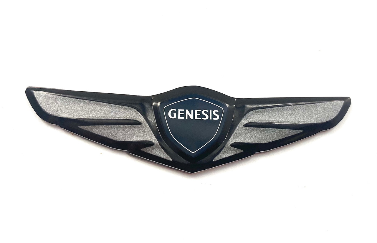 ~Type 3~ BLACK Genesis Wing Steering Wheel Emblem (Gloss or Matte Black) 