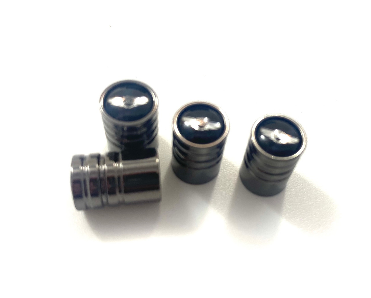 ~Black Chrome~ Genesis Wing Valve Caps 4pc Set 