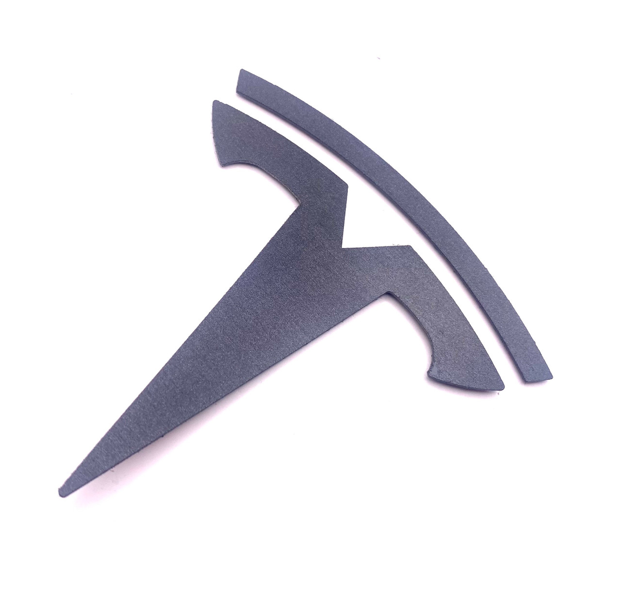 *NEW* LIFETIME WARRANTY Black Powder Coated Stainless Steel "T" Badges for Model 3/Y/S/X 