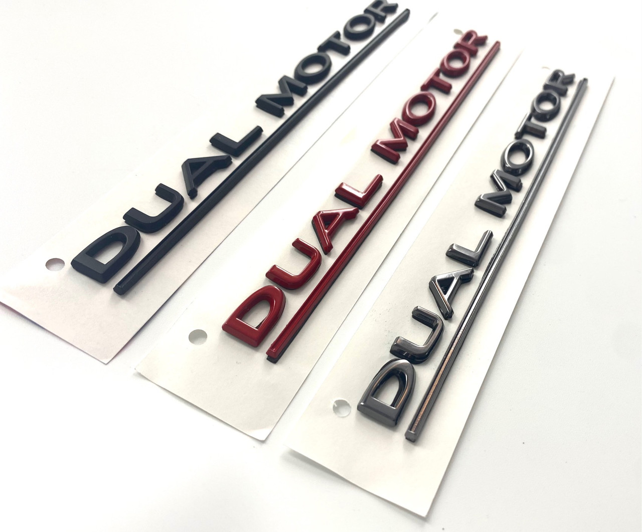 ~Metal~ Dual Motor Emblem + Leather Placement Template (Various Colors) 