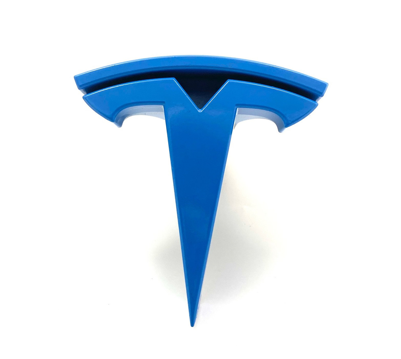 French Blue Tesla Model X S Front Assembly "T" Emblem Badge Logo