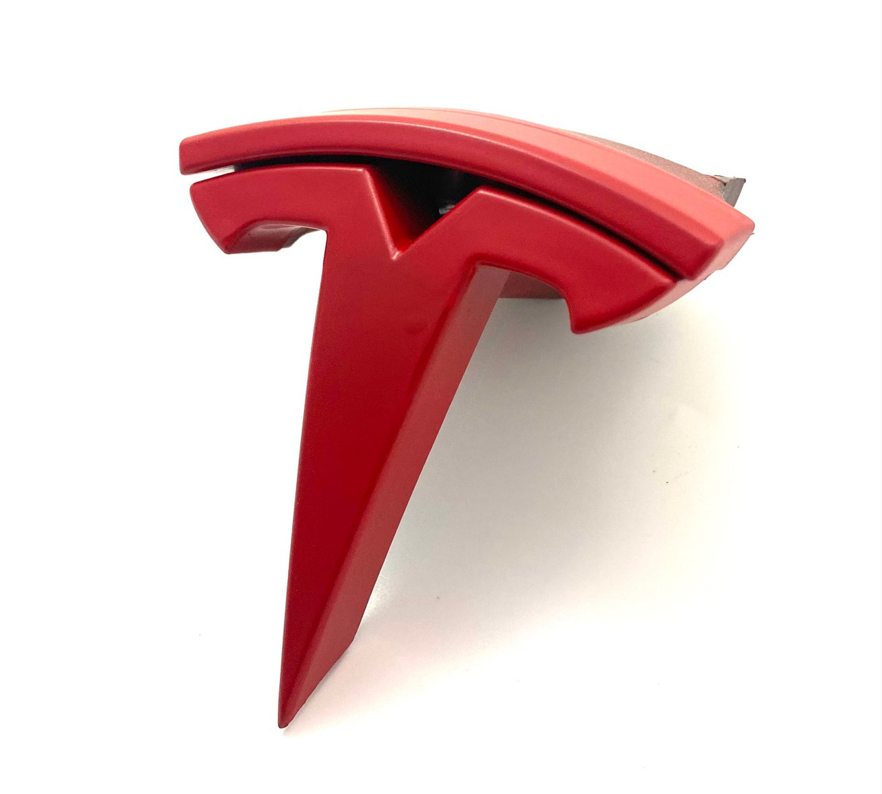 Matte Red Tesla Model X S Front Assembly "T" Emblem Badge Logo