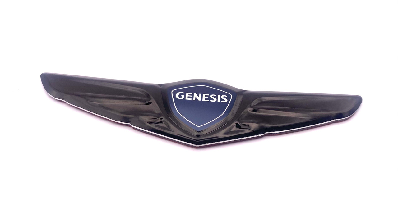 ~TYPE 4~ BLACK Genesis Wing Steering Wheel Emblem (Gloss or Matte Black) 