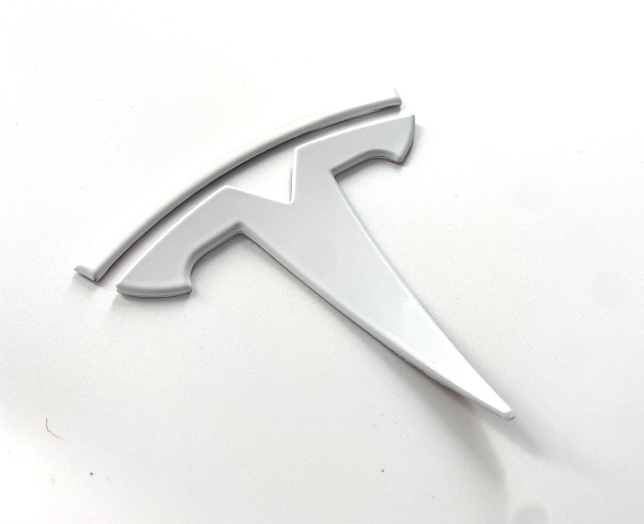 gloss white Tesla t badge emblem for model y 3 s x q 2 