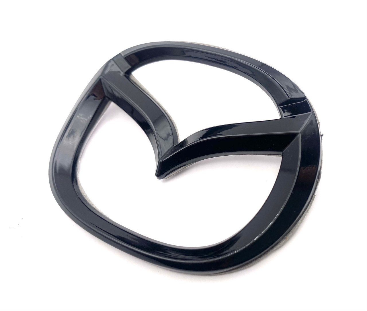 BLACK MAZDA Emblem Badge Replacement 70mm Curved (Gloss or Matte) 