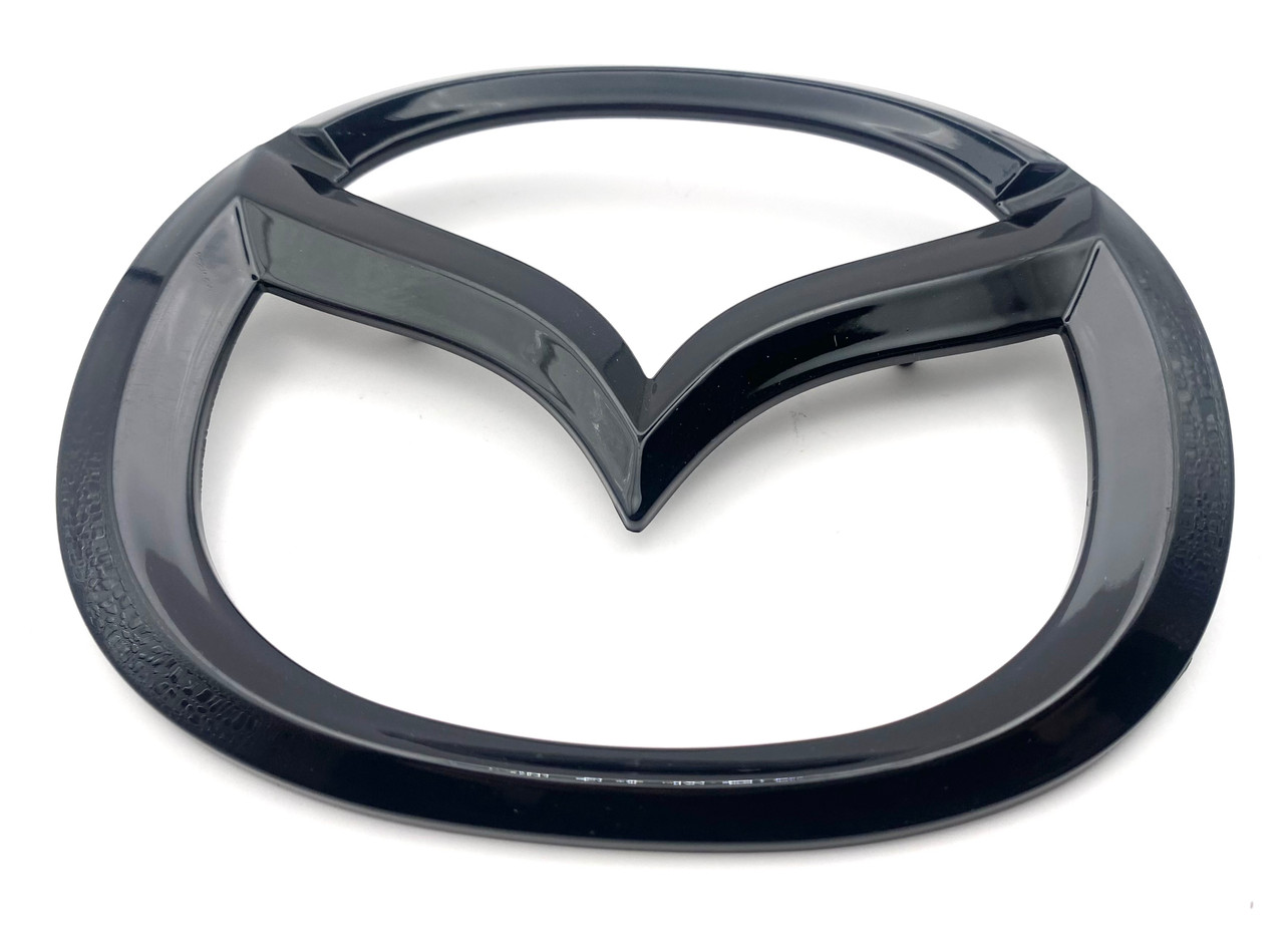 BLACK MAZDA Emblem Badge Replacement 130mm (Gloss or Matte) 