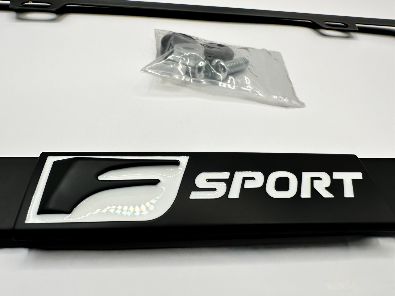 F-Sport Satin Black LEXUS License Plate Frame Stainless Steel (Type 2) 
