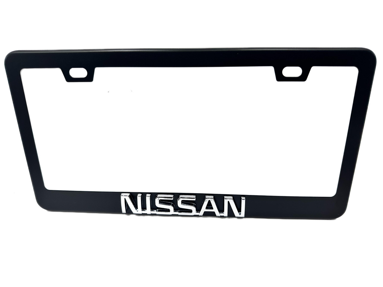 NISSAN Emblem License Plate Frame Logo Stainless Steel with Chrome Logo