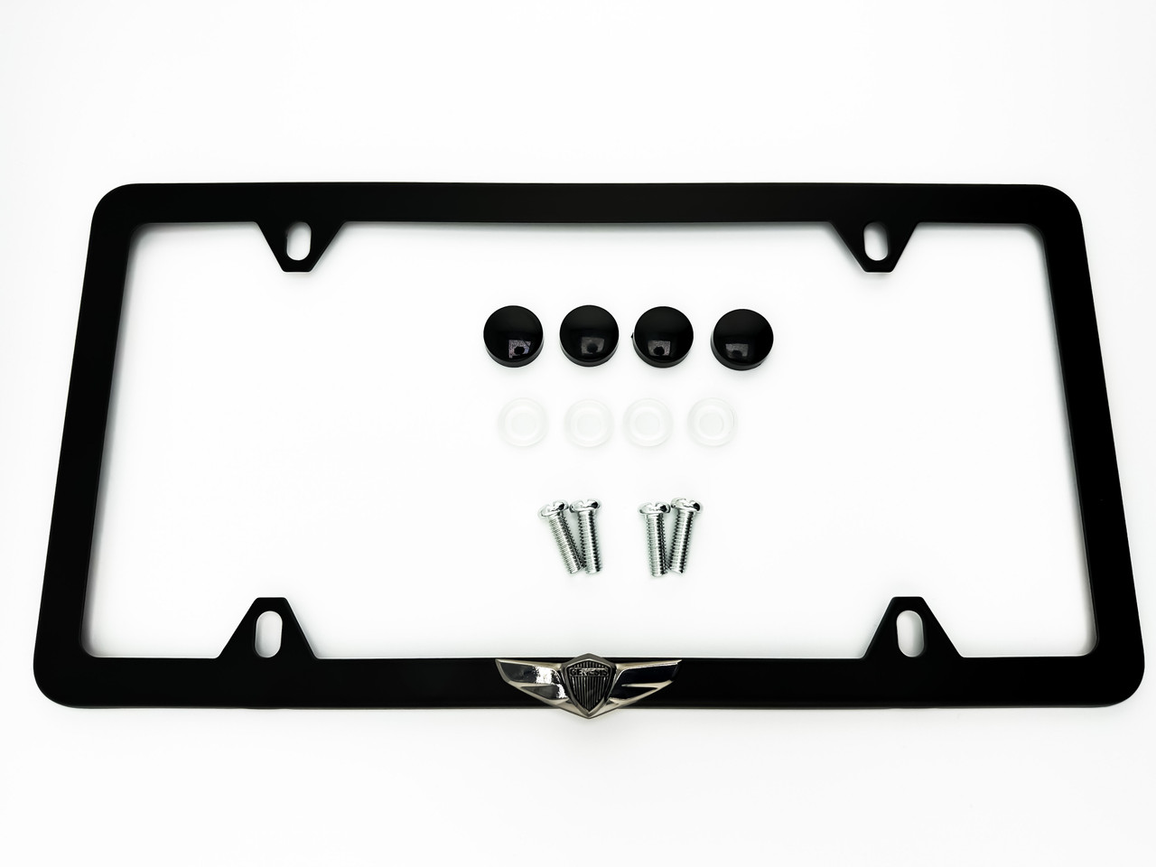 SlimLine Premium Genesis License Plate Frame Stainless Steel (Type 2) 