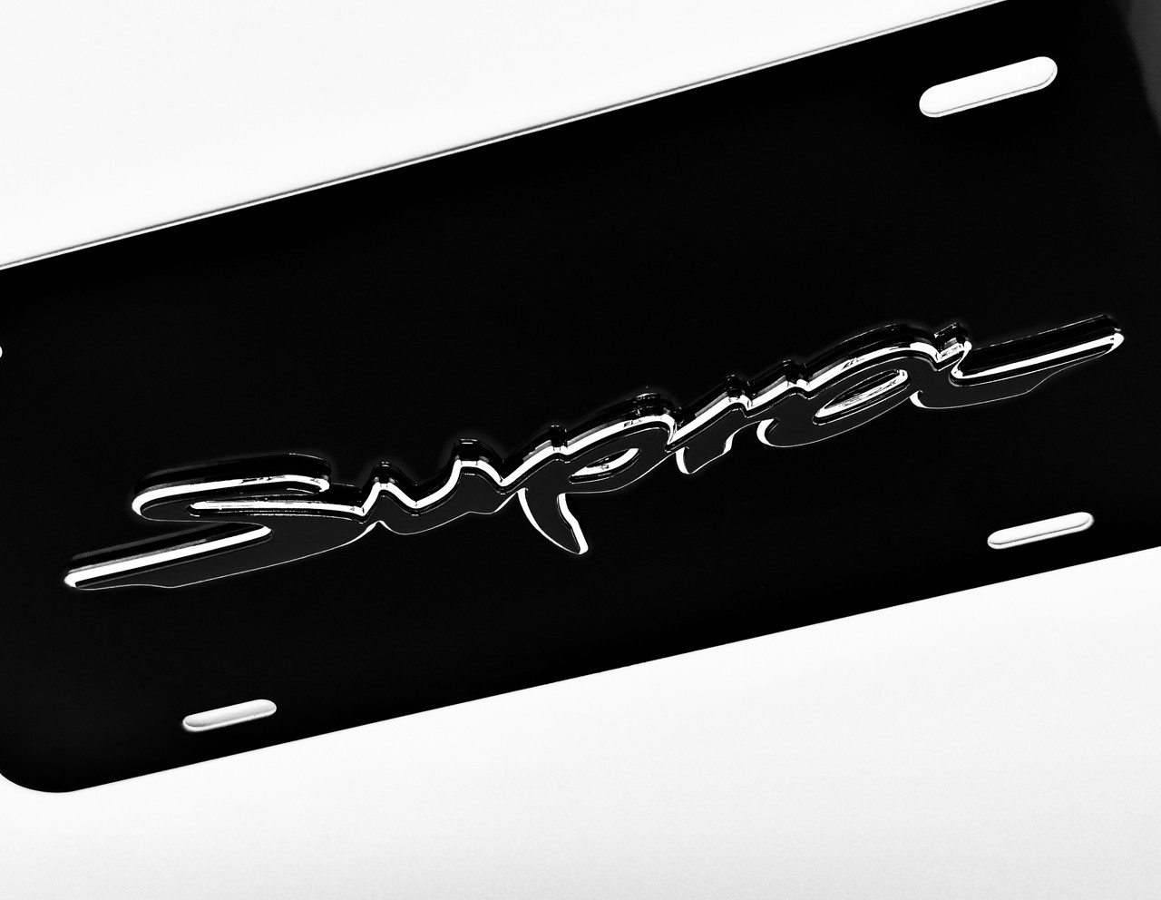 SUPRA OEM STYLE FRONT VANITY License Plate (Chrome Edge Logo) 