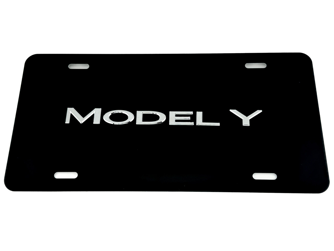 Model Y FRONT VANITY License Plate with OEM Chrome Logo