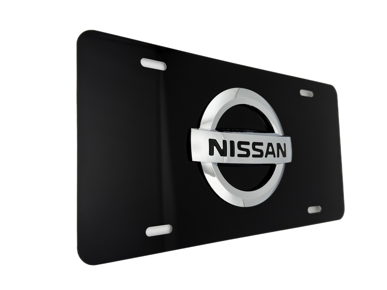 NISSAN FRONT VANITY License Plate with OEM CHROME Badge