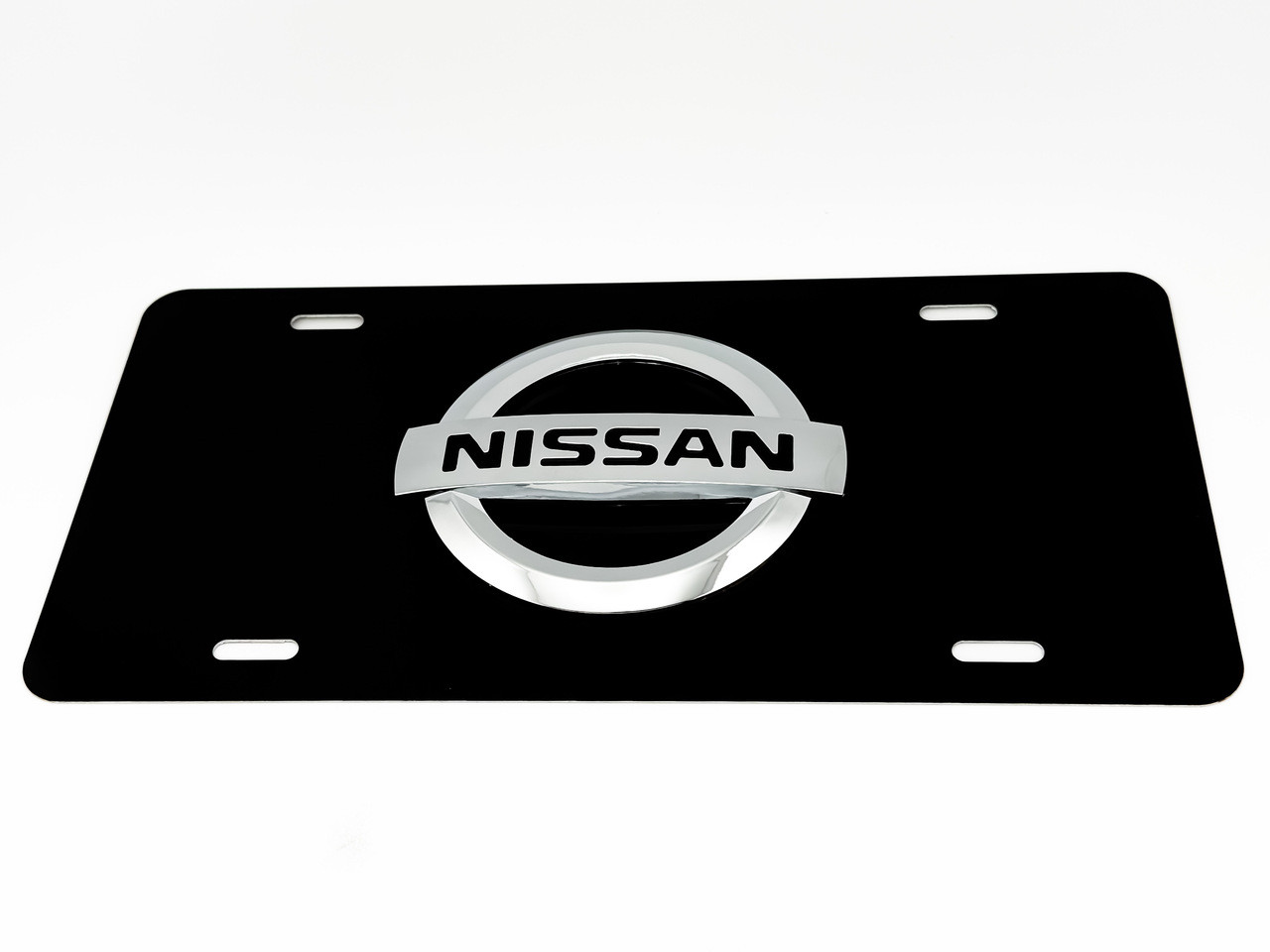 NISSAN FRONT VANITY License Plate with OEM CHROME Badge
