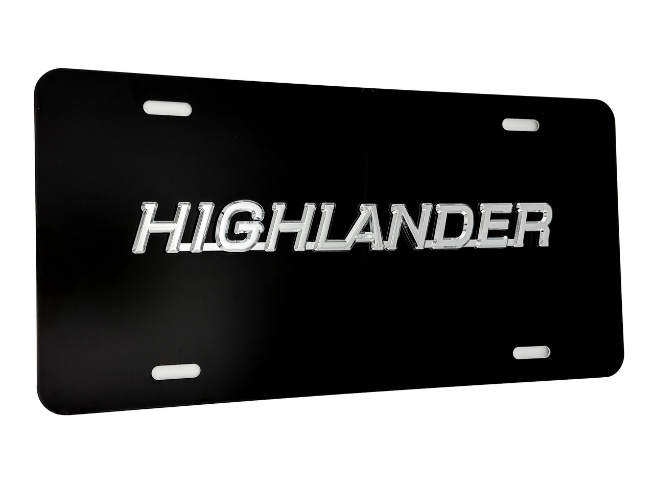HIGHLANDER FRONT VANITY License Plate (OEM Chrome Logo) 