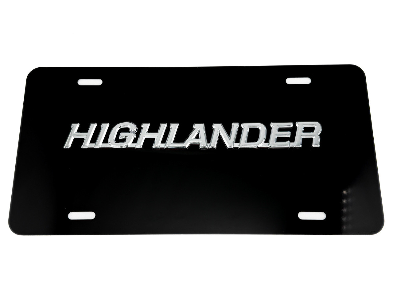 HIGHLANDER FRONT VANITY License Plate (OEM Chrome Logo) 