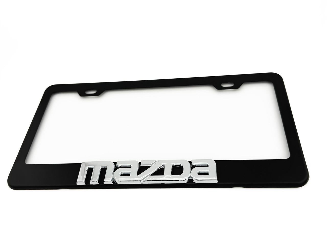 MAZDA Black License Plate Frame Stainless Steel (TYPE 2) 