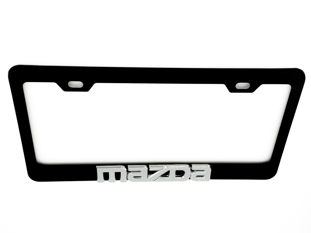 MAZDA Black License Plate Frame Stainless Steel (TYPE 2) 