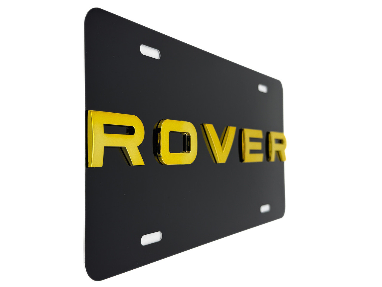 ROVER VANITY License Plate with GOLD LOGO 