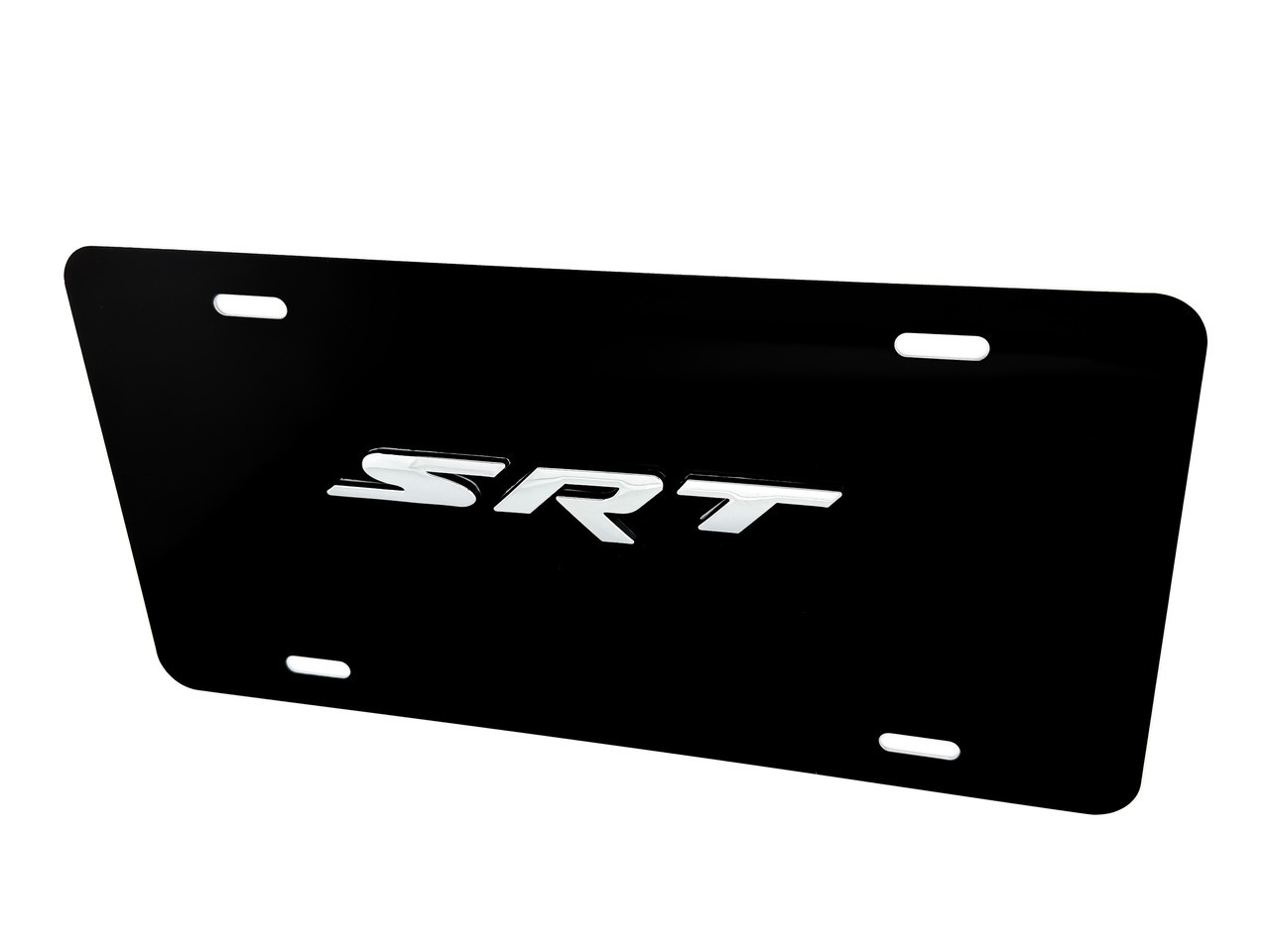 SRT FRONT VANITY License Plate with Chrome Logo 