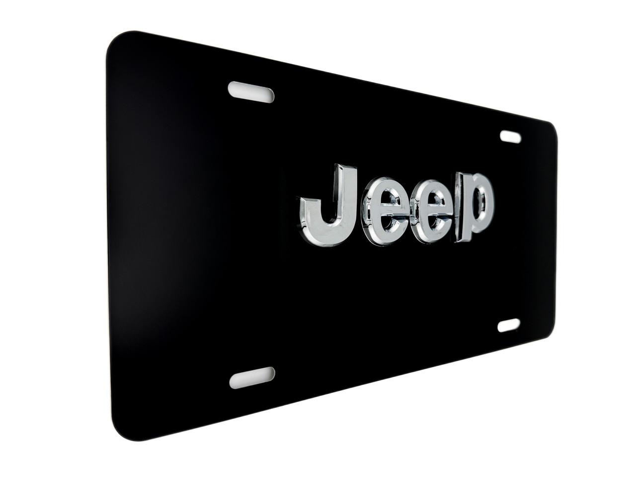 JEEP FRONT VANITY License Plate with CHROME Logo 
