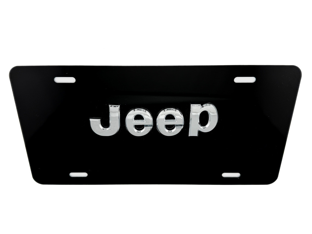 JEEP FRONT VANITY License Plate with CHROME Logo 