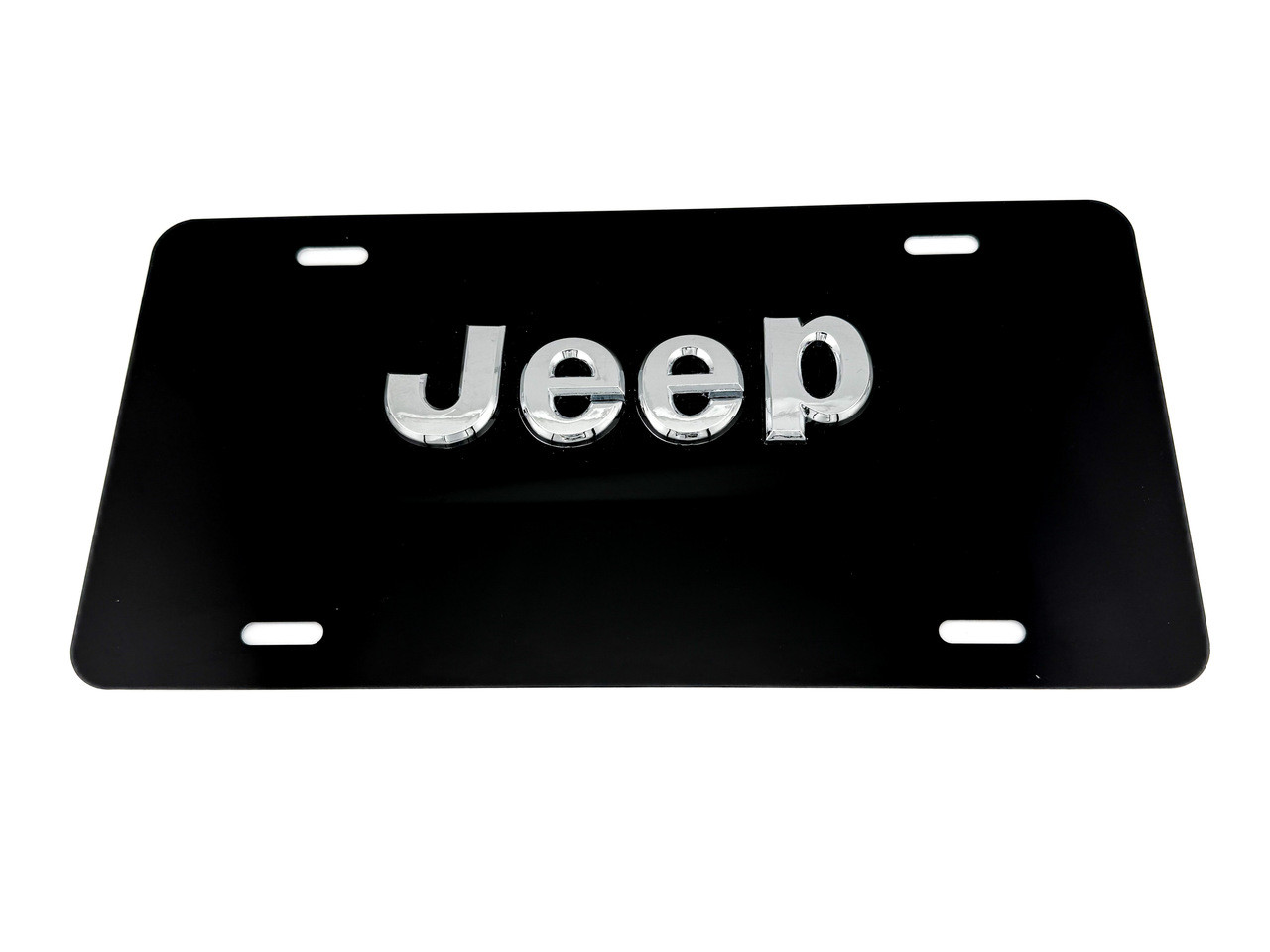 JEEP FRONT VANITY License Plate with CHROME Logo 