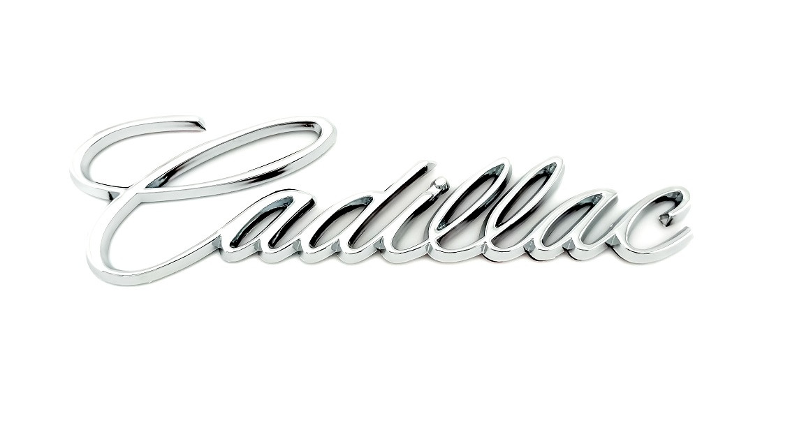 Cursive Cadillac Emblem (Various Colors) 