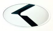 LODEN 3.0 K Badges (WHITE EDGE) for Kia Models (100+ Colors)