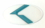 LODEN 3.0 K Badges (WHITE EDGE) for Kia Models (100+ Colors)