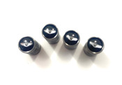 ~Black Chrome~ Genesis Wing Valve Caps 4pc Set 