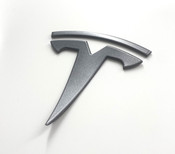 Gunmetal Tesla T Badge 