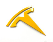 Yellow T badge emblem for tesla model y 3 s x q 2