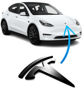 MODEL Y "X-Style" T Badge Emblem Replacements (Various Colors) 