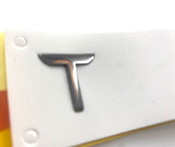 3.0 ~METAL~ TESLA Lettering Emblem Badge (NEW DESIGN / COLORS) 