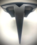 Metallic Black Tesla Model X S Front Assembly "T" Emblem Badge Logo