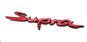 GLOSS RED + MATTE BLACK ~METAL~ SUPRA Rear Letter Replacement Badge