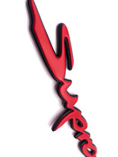 SATIN MATTE RED ~METAL~ SUPRA Rear Letter Replacement Badge