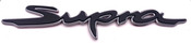 SATIN SILVER + MATTE BLACK ~METAL~ SUPRA Rear Letter Replacement Badge