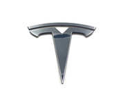 Black chrome plated t badge for model y 