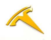bright yellow Tesla t badge emblem for model y 3 s x q 2 