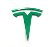 green Tesla t badge emblem for model y 3 s x q 2 