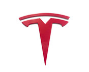 Gloss Red Tesla T Badge 