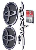 ~SATIN GUNMETAL~ Supra Badge Set 5pc (Limited Edition) 