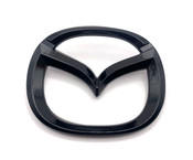 BLACK MAZDA Emblem Badge Replacement 70mm Curved (Gloss or Matte) 
