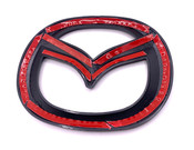BLACK MAZDA Emblem Badge Replacement 120mm (Gloss or Matte) 